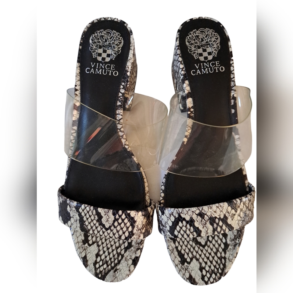 Vince camuto snake skin print sandals